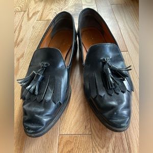 Everlane black patent tassel loafer, 11